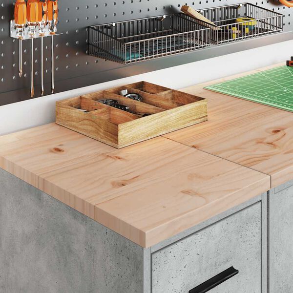 vidaXL Garage Storage Cabinet Concrete Grey 30x51x85 cm Solid Wood Pine