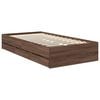 vidaXL Bed Frame with Headboard Brown Oak 100 x 200 cm Engineered Wood