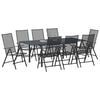 vidaXL Garden Dining Set 9 pcs Steel