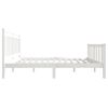 vidaXL Bed Frame without Mattress White Double Solid Wood