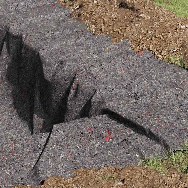 vidaXL Pond Fleece Folding Grey 1 x 25 m Polyester and Cotton