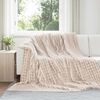 vidaXL Throw Blanket Beige 270 x 240 cm Fleece