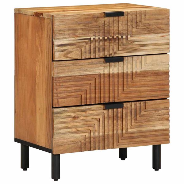 vidaXL Bedside Cabinet Brown 50 x 33 x 62 cm Solid Acacia wood