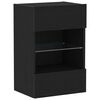 vidaXL TV Cabinet 2 pcs Black 40 x 30 x 60.5 cm Engineered wood