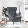 vidaXL Armchair Dark Grey 92 x 71 x 91 cm Velvet