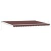 vidaXL Manual Retractable Awning Brown 500x300 cm