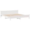 vidaXL Bed Frame without Mattress White 180x200 cm Super King Solid Wood Pine