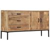 vidaXL Sideboard 140x35x75 cm Solid Mango Wood