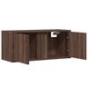 vidaXL TV Wall Cabinet with LED Lights Brown Oak 80x31x35 cm