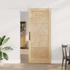vidaXL Sliding Door ORKDAL Brown 83 x 202 cm Solid Pine Wood