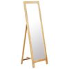 vidaXL Freestanding Mirror | Natural Oak Brown | Solid Oak Wood, Glass