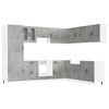 vidaXL 14 Piece Kitchen Cabinet Set Kalmar Concrete Grey Engineered Wood
