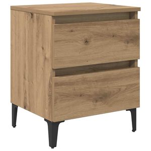 vidaXL Bedside Cabinet Artisan oak 40 x 35 x 50 cm Engineered wood