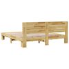vidaXL Bed Frame with Headboard without Mattress 200x200 cm Solid Wood Oak