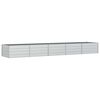 vidaXL Garden Raised Bed | Silver | Galvanised steel | 400x80x45 cm | Durable