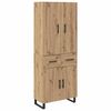 vidaXL Highboard 2 pcs Artisan Oak 69.5 x 34 x 180 cm
