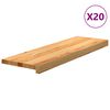 vidaXL Stair Treads 20 pcs Light Brown 80x30x2 cm Solid Wood Oak