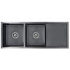 vidaXL Handmade Kitchen Sink Black Stainless Steel