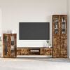 vidaXL TV Cabinet Set with Drawer FLORIN Smoked Oak Engineered Wood