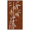 vidaXL Garden Wall Decoration 105x55 cm Corten Steel Bamboo Design