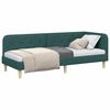 vidaXL Corner Bed Frame with Headboard Dark Green 80 x 200 cm Fabric