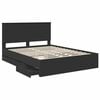 vidaXL Bed Frame with Drawer Black 150 x 200 cm Engineer Wood