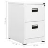 vidaXL Filing Cabinet White 46x62x72.5 cm Steel