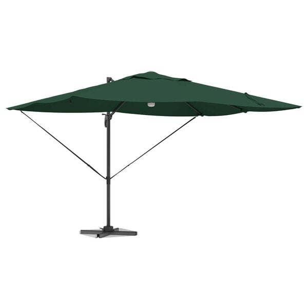 vidaXL Umbrella Green 351 x 250 x 253 cm Polyester and Aluminium