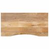 vidaXL Desk Top with Curve 110x50x2,5 cm Solid Wood Rough Mango