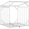 vidaxL Firewood Rack with Rain Cover 100.5x100.5x110.5 cm Galvanised Steel