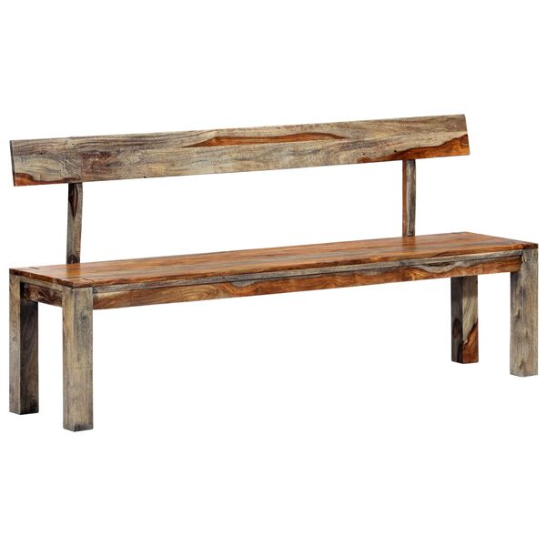 vidaXL Bench 160 cm Grey Solid Acacia Wood