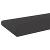 vidaXL Wall Shelf with Shelf 2 pcs Black 60 x 8.5 x 2.5 cm