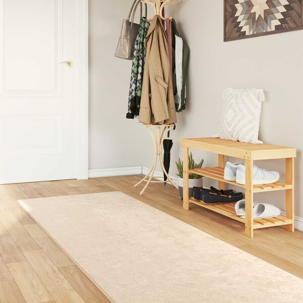 vidaXL Rug Print Cream 300 x 80 cm Polyester and PVC