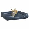 vidaXL Dog Bed Dark Blue 105x80x25 cm Faux Leather