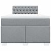 vidaXL Box Spring Bed with Mattress Light Grey 120x190 cm Fabric