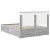 vidaXL Bed Frame with Drawer Grey Sonoma 140 x 190 cm Engineered Wood