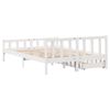 vidaXL Bed Frame without Mattress White 150x200 cm King Size Solid Wood Pine