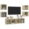 vidaXL 5 Piece TV Cabinet Set Sonoma Oak Engineered Wood