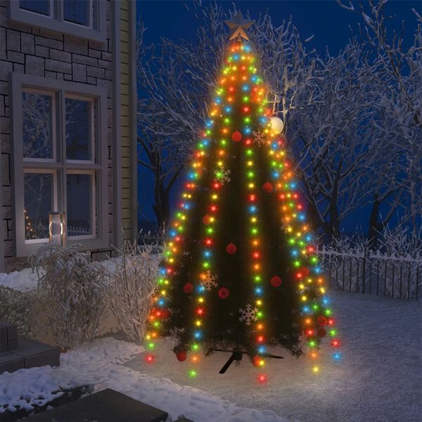 vidaXL Christmas Tree Net Lights with 300 LEDs Colourful 300 cm