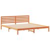 vidaXL Bed Frame with Headboard Wax Brown 180 x 210 cm Solid Pine Wood