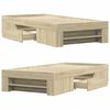 vidaXL Bed Frame without Mattress Sonoma Oak 90x200 cm Engineered Wood
