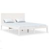 vidaXL Bed Frame without Mattress White 120x200 cm Solid Wood Pine