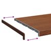 vidaXL Window Sill Brown Wood 80 x 40 x 4.5 cm PVC