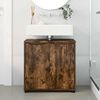 vidaXL Bathroom Basin Cabinet with Shelf Smoked Oak 60 x 30 x 60 cm