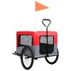 vidaXL 2-in-1 Pet Bike Trailer & Jogging Stroller Red and Grey