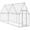 vidaXL Chicken Cage Silver 100x100x190 cm Galvanised Steel