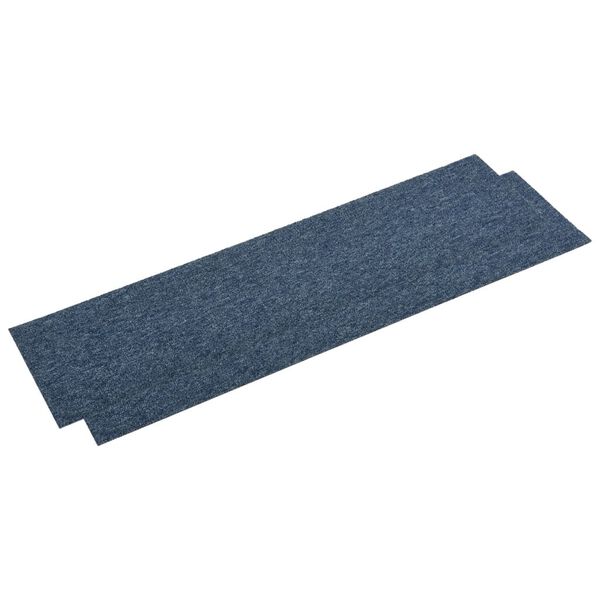 vidaXL Carpet Floor Tiles 16 pcs 4 m&sup2; 25x100 cm Blue