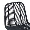 vidaXL Bar Chair 2 pcs Black 44.5 x 54.5 x 97.5 cm Rattan and Iron
