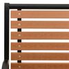 vidaXL Garden Bench Black and Brown 116 cm Steel and WPC