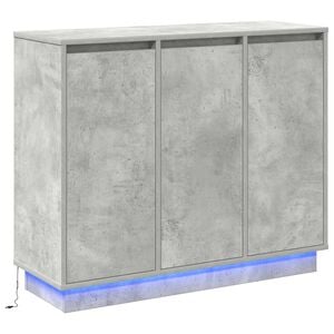 vidaXL LED Sideboard Concrete Grey 90 x 32 x 75 cm Engineered Wood